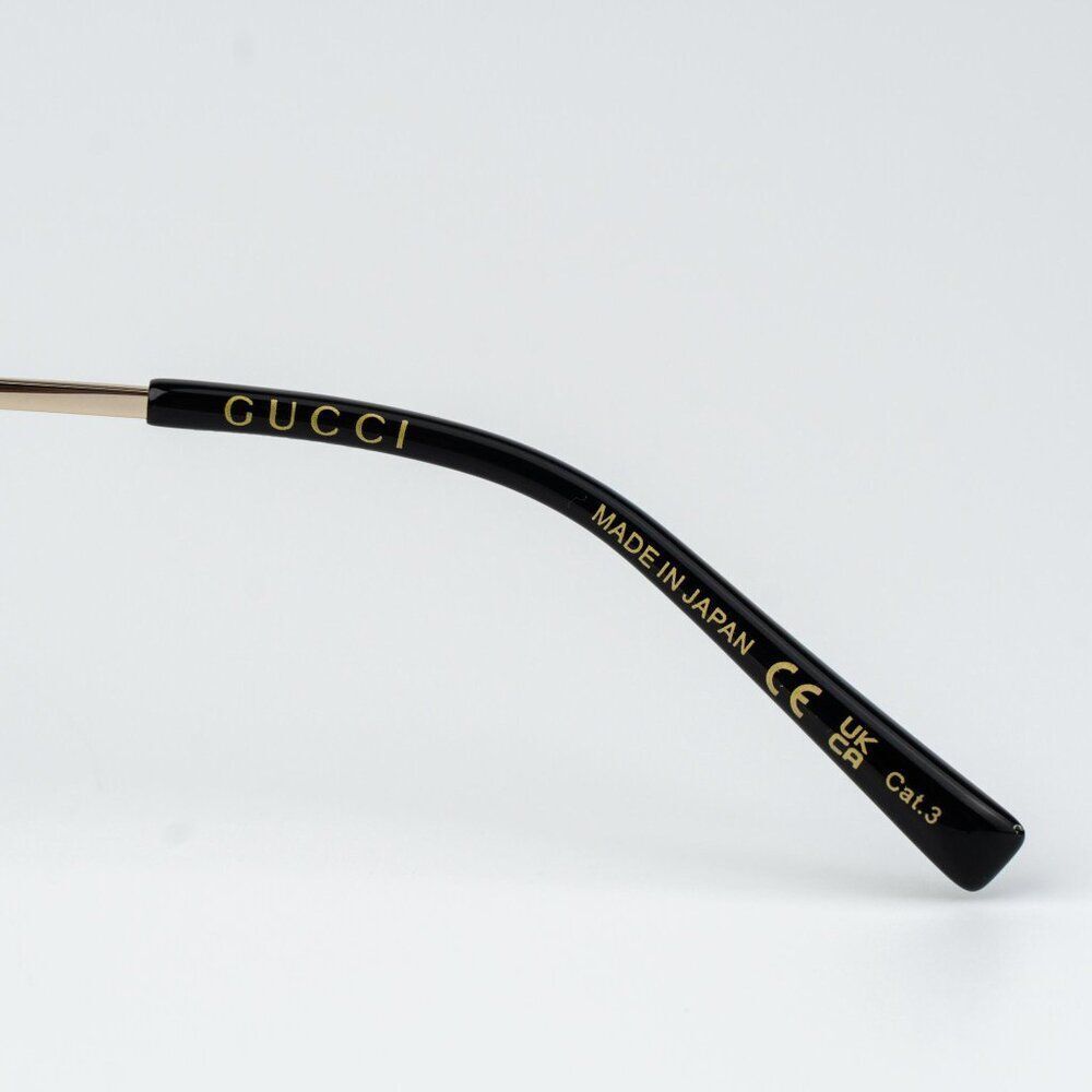 Gucci Men Sunglasses Gold Brown Square GG1876S 002 NEW AUTHENTIC - Picture 7 of 11
